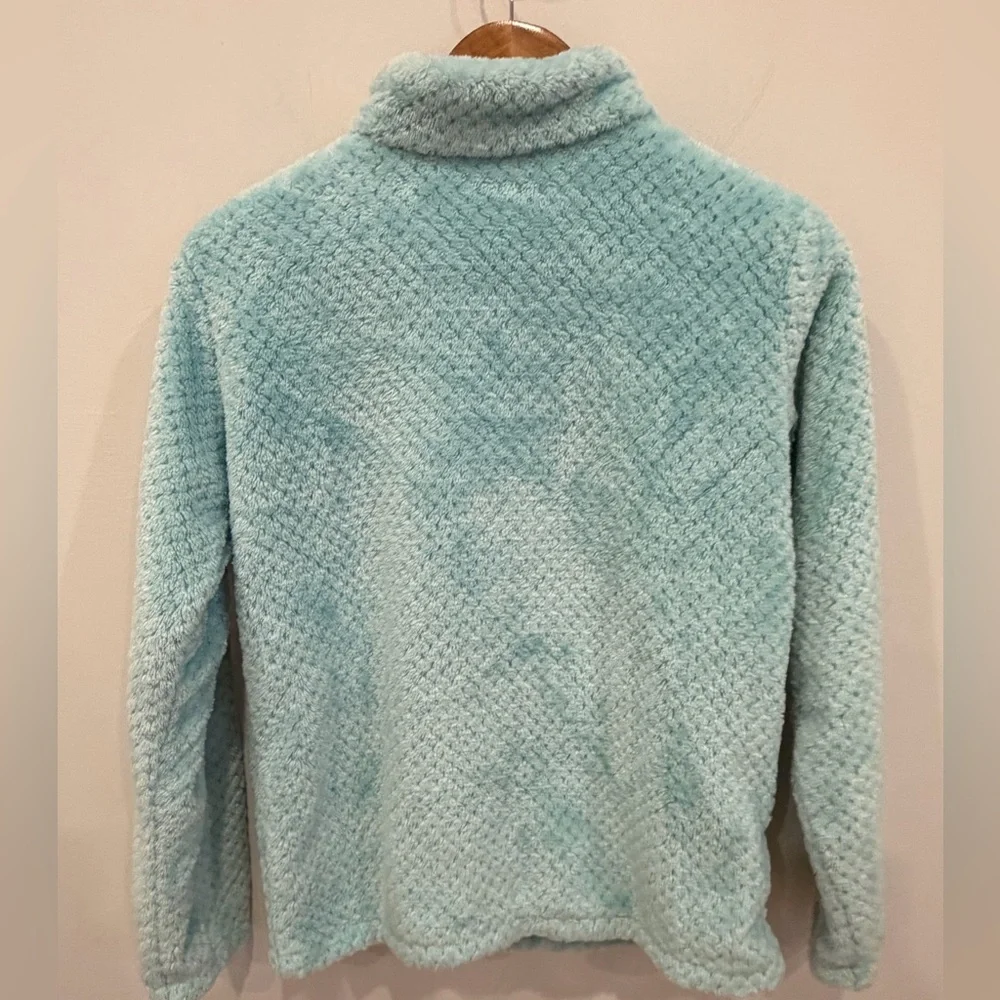Columbia Youth‎ Sherpa Fleece Jacket Aqua Blue Full Zip Cozy Plush Kids XL